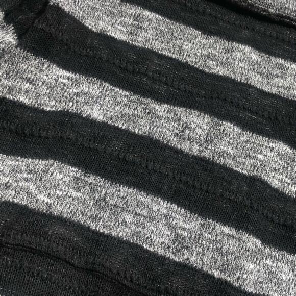 Splendid Striped Emo Goth Sweater Gray and Black Long Sleeve - Picture 6 of 6